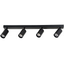 LED taškinis šviestuvas, 4 lemputės, juodas