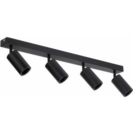 LED taškinis šviestuvas, 4 lemputės, juodas