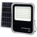 LED prožektorius, pilkas, su saulės baterija, 20W, šalta balta šviesa