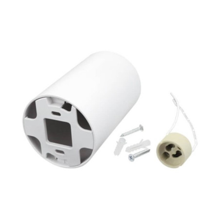 LED taškinis šviestuvas, 10W, apvalus, plastikinis, baltas