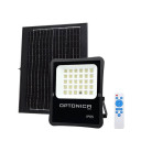 LED prožektorius, juodas, su saulės baterija, 25W, 2200Lm, šalta balta šviesa