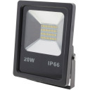 LED prožektorius, juodas, 20W, 150°, neutrali balta šviesa