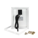 LED prožektorius, pilkas, su saulės baterija, 6W, šalta balta šviesa