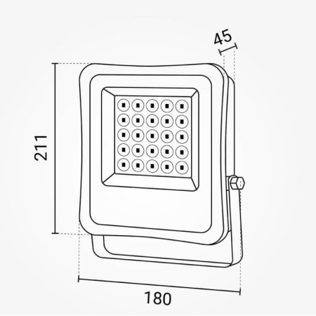 LED prožektorius, pilkas, su saulės baterija, 6W, šalta balta šviesa