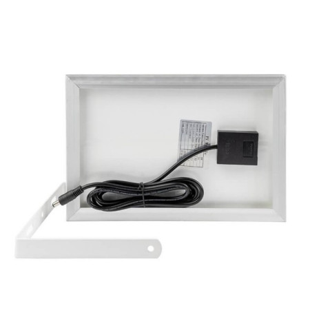 LED prožektorius, pilkas, su saulės baterija, 8W, šalta balta šviesa