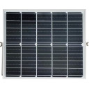 LED prožektorius, pilkas, su saulės baterija, 30W, 120°, šalta balta šviesa