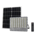 LED prožektorius, pilkas, su saulės baterija, 30W, 120°, šalta balta šviesa