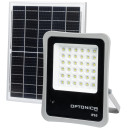 LED prožektorius, pilkas, su saulės baterija, 15W, šalta balta šviesa