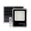 LED prožektorius, pilkas, su saulės baterija, 15W, šalta balta šviesa