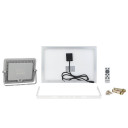 LED prožektorius, pilkas, su saulės baterija, 10W, CCT 3000K-6000K
