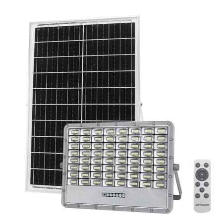 LED prožektorius, pilkas, su saulės baterija, 30W, CCT 3000K-6000K