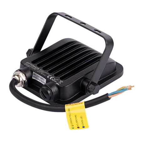 LED prožektorius, juodas, 10W, šalta balta šviesa