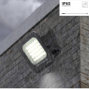 LED prožektorius, juodas, 20W, neutrali balta šviesa