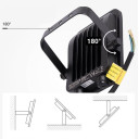 LED prožektorius, juodas, 20W, šilta balta šviesa