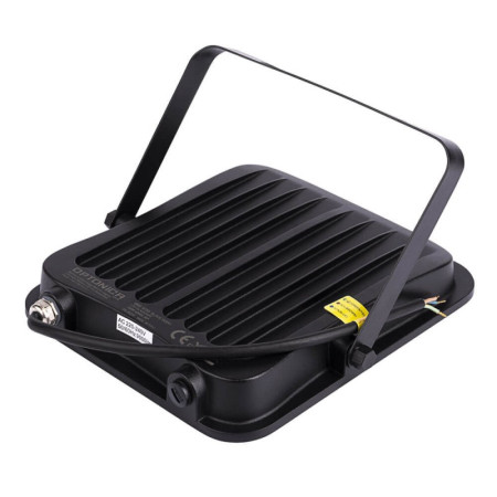 LED prožektorius, juodas, 100W, neutrali balta šviesa