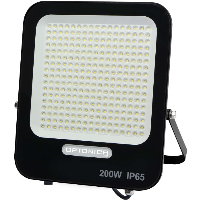 LED prožektorius, juodas, 200W, šalta balta šviesa