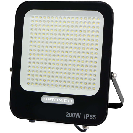 LED prožektorius, juodas, 200W, šalta balta šviesa