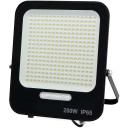 LED prožektorius, juodas, 200W, šalta balta šviesa