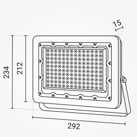 LED prožektorius, pilkas, 100W, šalta balta šviesa