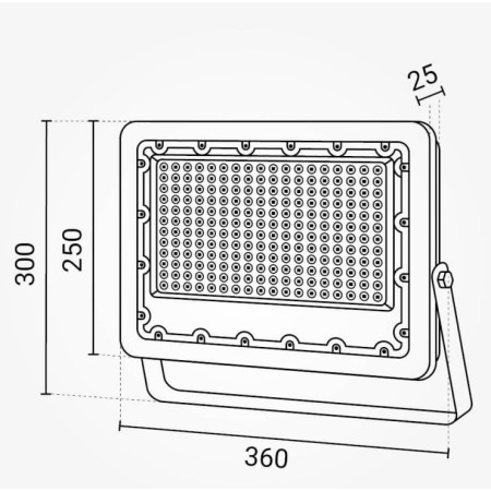 LED prožektorius, pilkas, 150W, šalta balta šviesa