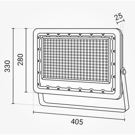 LED prožektorius, pilkas, 200W, šalta balta šviesa