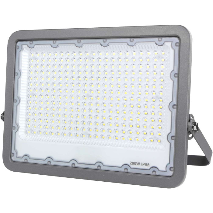 LED prožektorius, pilkas, 200W, neutrali balta šviesa