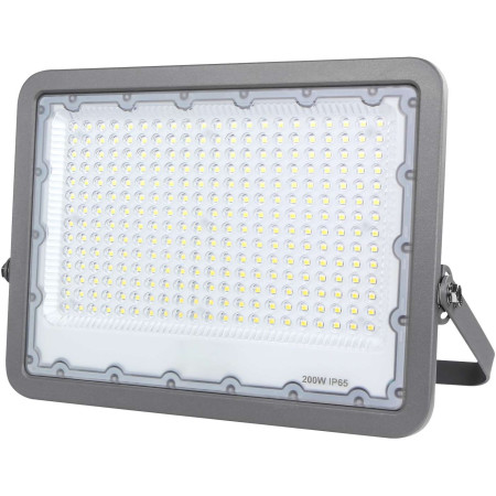 LED prožektorius, pilkas, 200W, neutrali balta šviesa