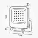 LED prožektorius, juodas, 10W, RGB