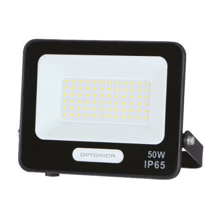 LED prožektorius, juodas, 90Lm/W, 50W, šilta balta šviesa