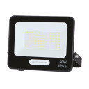 LED prožektorius, juodas, 90Lm/W, 50W, šilta balta šviesa