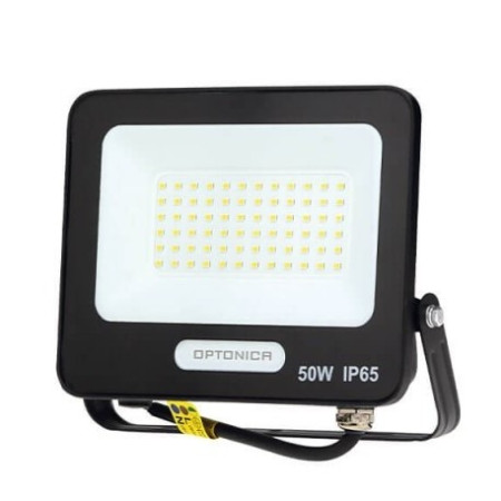 LED prožektorius, juodas, 90Lm/W, 50W, šilta balta šviesa