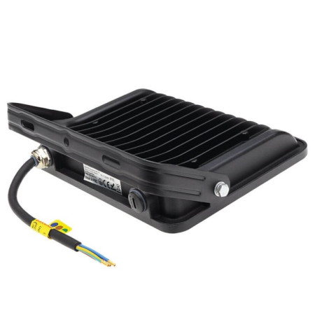 LED prožektorius, juodas, 90Lm/W, 50W, šilta balta šviesa