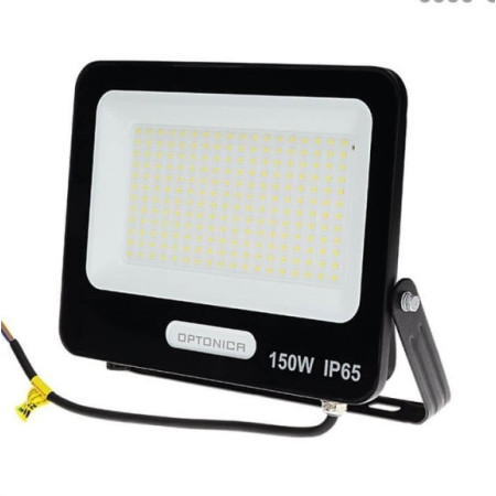 LED prožektorius, juodas, 90Lm/W, 150W, šalta balta šviesa