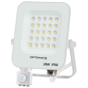 LED prožektorius, baltas, PIR jutiklis, 20W, šilta balta šviesa