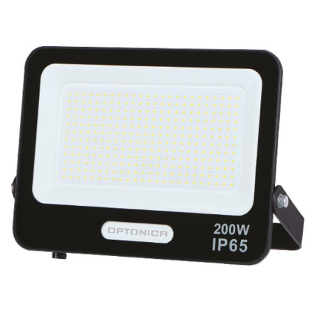 LED prožektorius, juodas, 90Lm/W, 200W, šalta balta šviesa