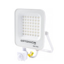 LED prožektorius, baltas, PIR jutiklis, 30W, šalta balta šviesa