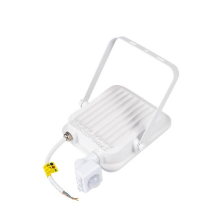 LED prožektorius, baltas, PIR jutiklis, 30W, šalta balta šviesa