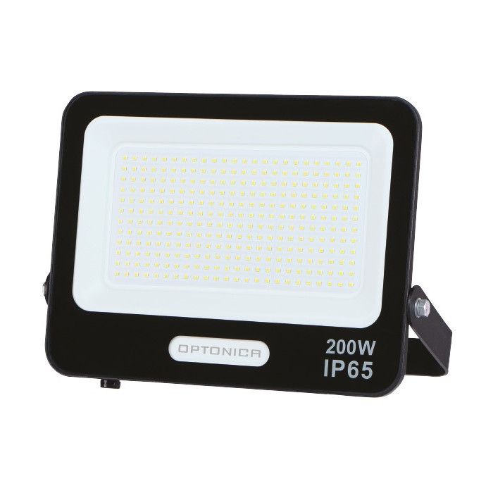 LED prožektorius, juodas, 90Lm/W, 300W, neutrali balta šviesa