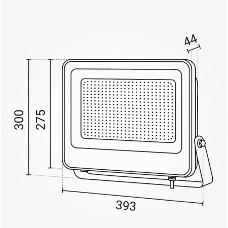 LED prožektorius, juodas, 90Lm/W, 300W, neutrali balta šviesa