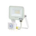 LED prožektorius, baltas, PIR jutiklis, 10W, 120°, šilta balta šviesa