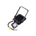 LED prožektorius, juodas, PIR jutiklis, 10W, šalta balta šviesa