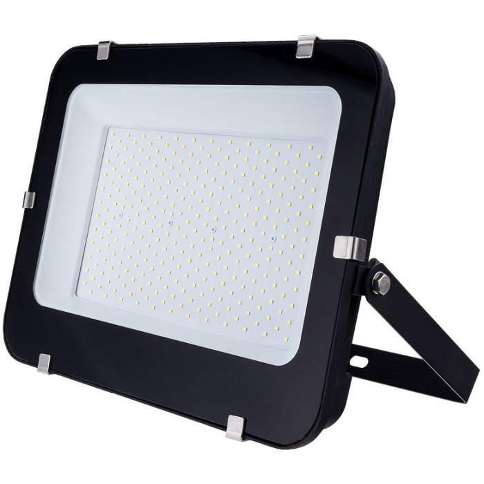 LED prožektorius, juodas, Premium Line, 5 metai garantija, 200W, šalta balta šviesa