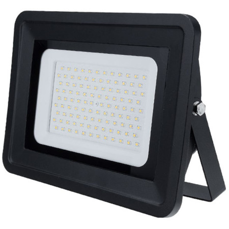 LED prožektorius, juodas, 100W, 100°, šalta balta šviesa