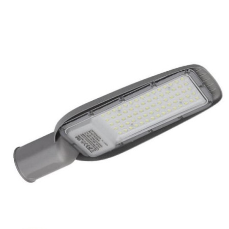 LED gatvės šviestuvas, stiklinis, 50W, šalta balta šviesa