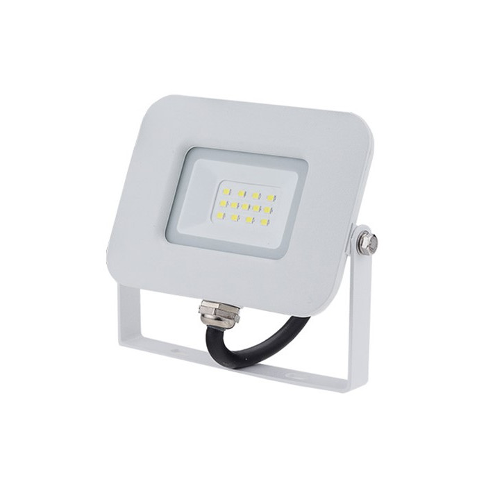 LED prožektorius, baltas, Premium Line, 5 metai garantija, 10W, šalta balta šviesa