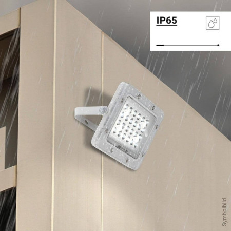 LED prožektorius, baltas, 100Lm/W, 20W, šilta balta šviesa