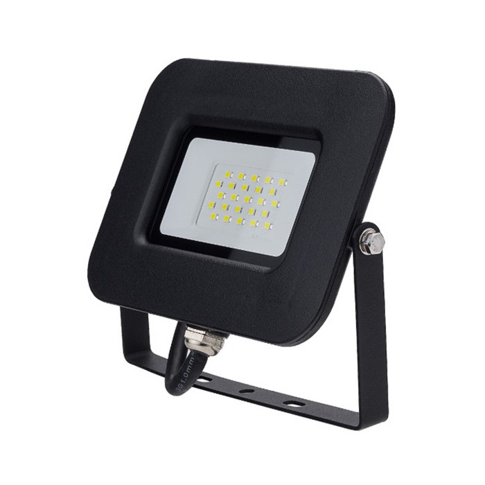 LED prožektorius, juodas, Premium Line, 5 metai garantija, 20W, šalta balta šviesa