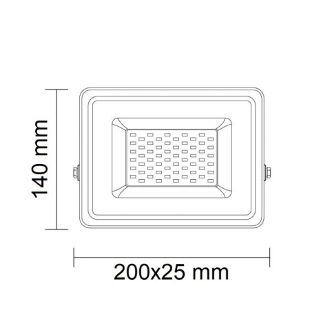LED prožektorius, juodas, Premium Line, 5 metai garantija, 30W, šalta balta šviesa
