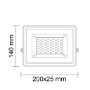 LED prožektorius, juodas, Premium Line, 5 metai garantija, 30W, šalta balta šviesa