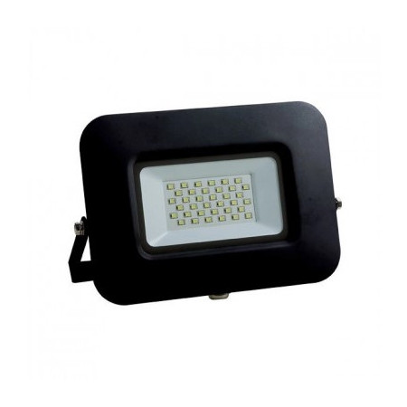 LED prožektorius, juodas, Premium Line, 5 metai garantija, 30W, šilta balta šviesa